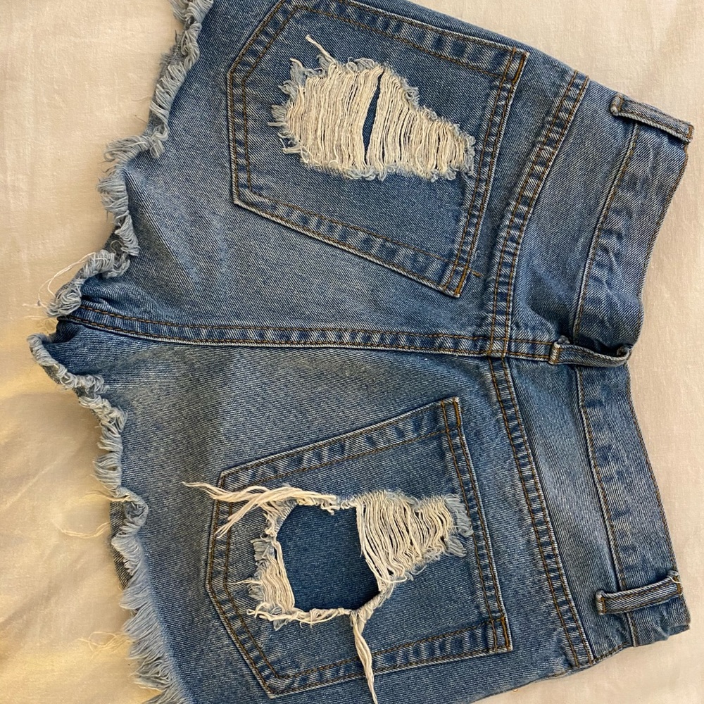 High wasted jean shorts